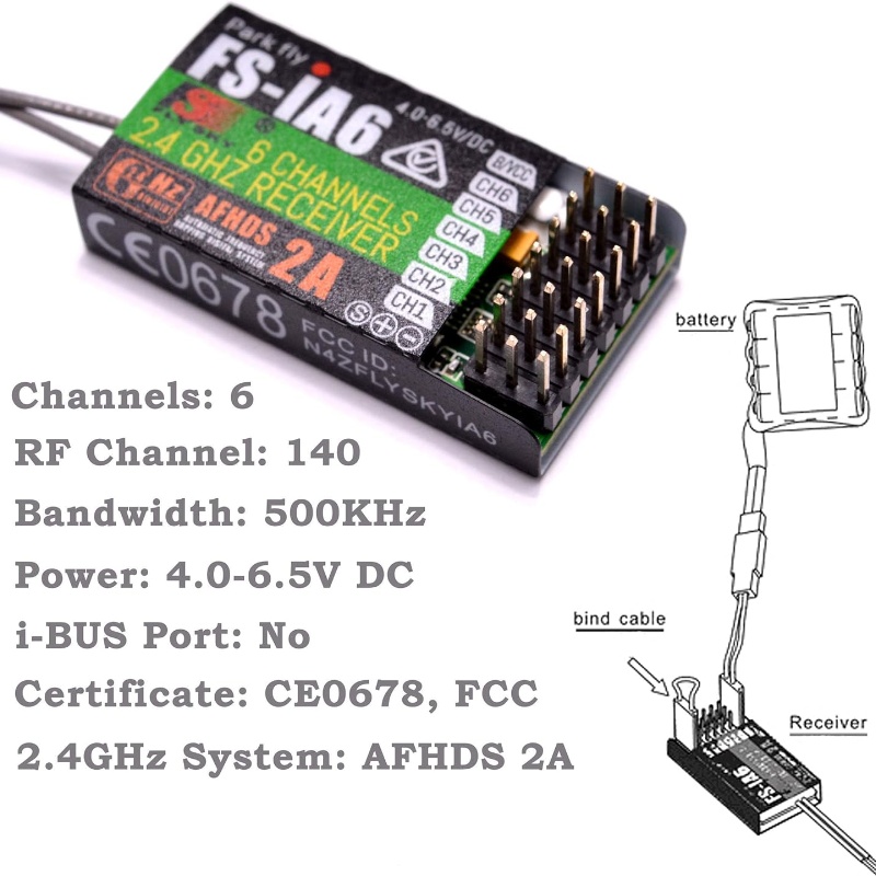 Flysky FS-IA6 Receiver 6CH Dua - Fpv Drone Battery recensione e prezzo