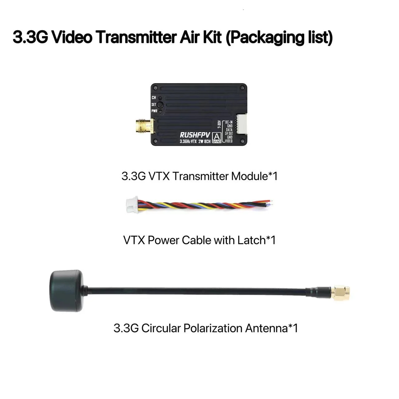 RUSHFPV 3.3G 2W VTX Transmitte - Fpv Drone Transmitter recensione e prezzo