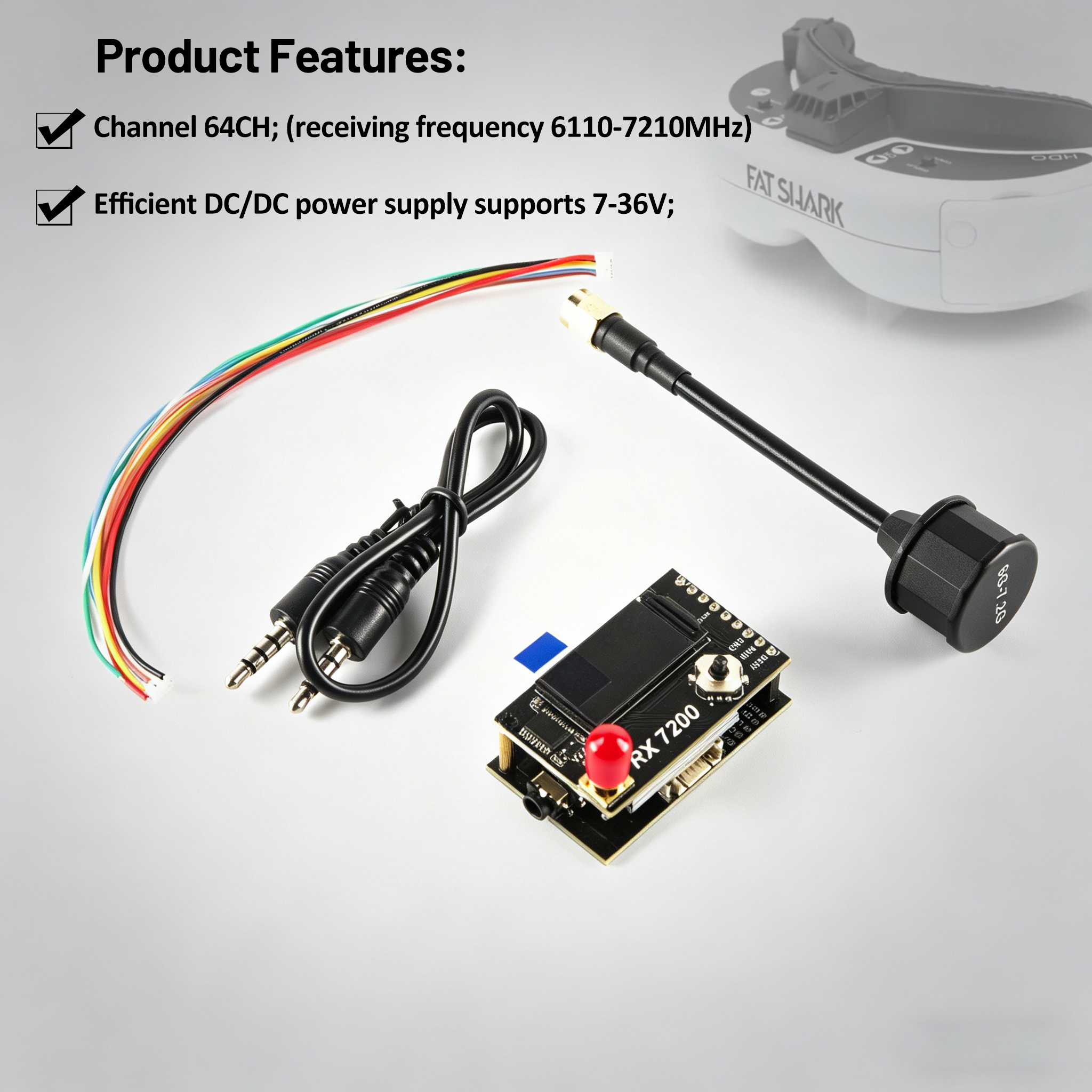 7.2G Video Receiver Module 64- - Fpv Drone Goggles recensione e prezzo