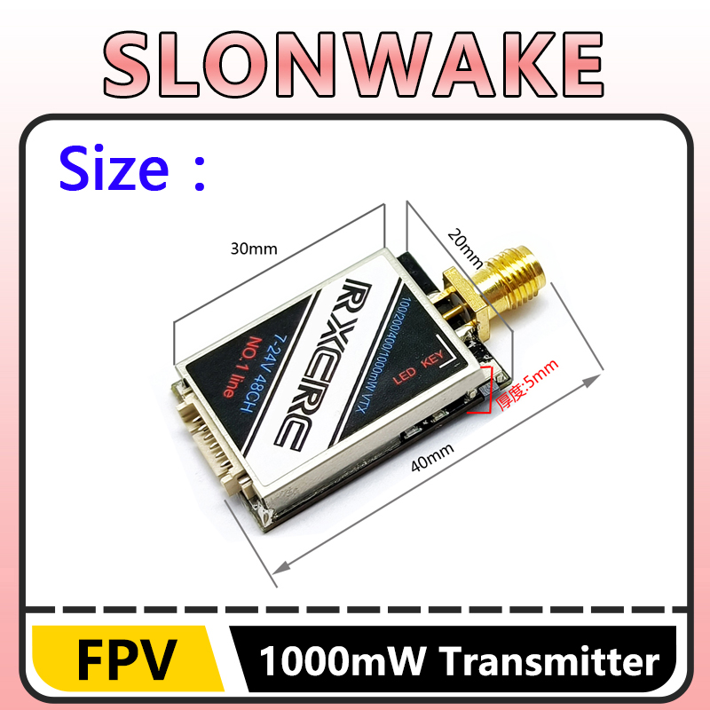 SLONWAKE  5.8G 48CH 1W VTX 100 - Fpv Drone Camera recensione e prezzo