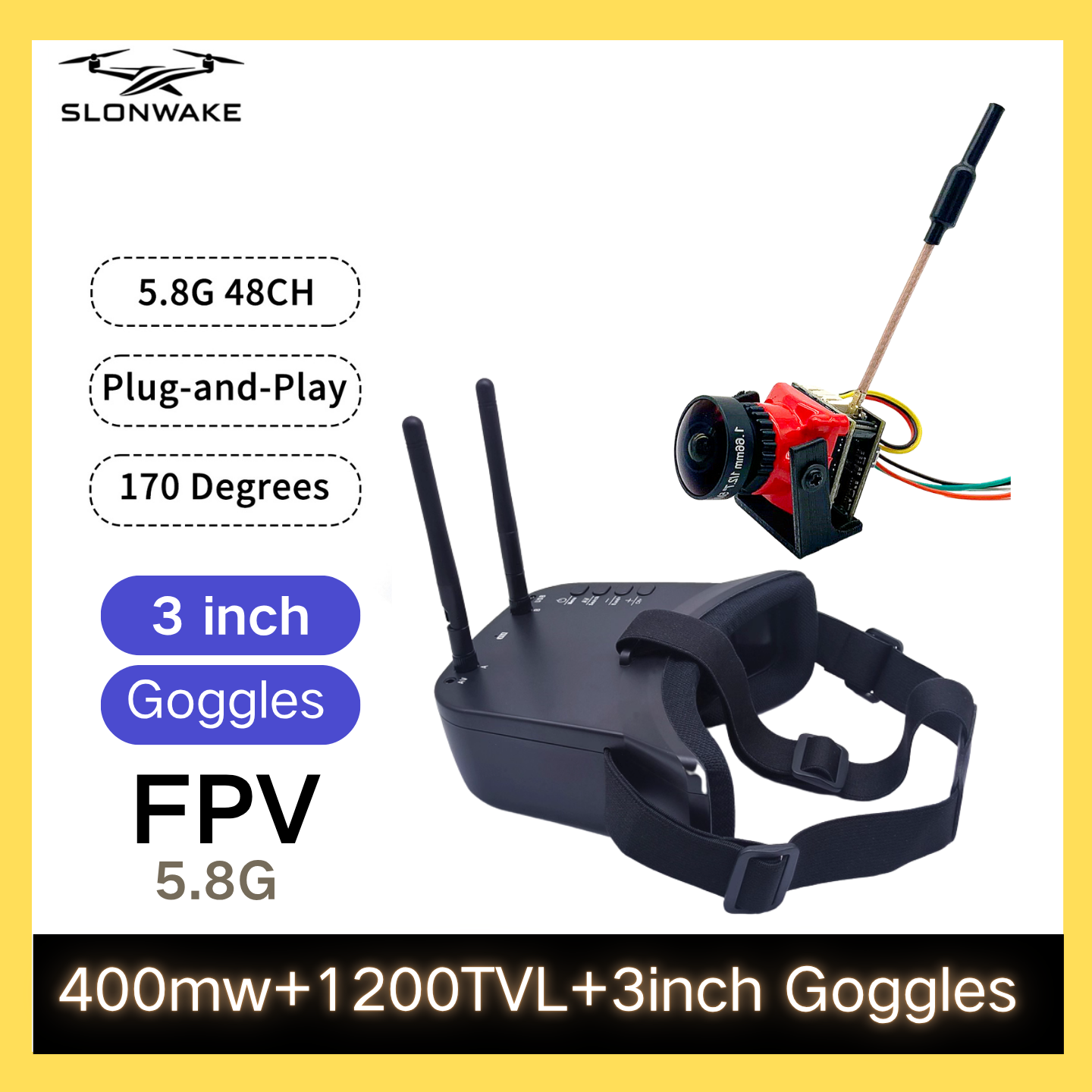 SLONWAKE 5.8G 48CH FPV 400mw V - Fpv Drone Transmitter recensione e prezzo